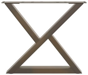 vidaXL Πόδια Τραπεζιού Σαλονιού 2 τεμ. από Φυσικό Ατσάλι 50x(42-43,3) εκ. Ατσάλι
