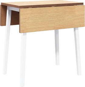 vidaXL Τραπεζαρία Λευκό μασίφ ξύλο καουτσούκ