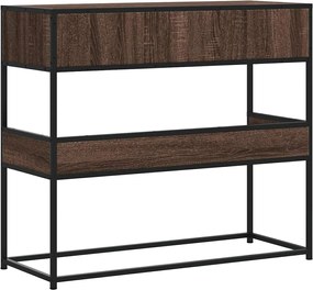 vidaXL Τραπέζι Κονσόλα Καφέ Δρυς 90x35x80 εκ. Επεξεργασμένο Ξύλο