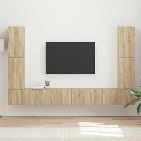 vidaXL Σετ επίπλου τηλεόρασης 8 pcs Δρύς Sonoma Επεξεργασμένο ξύλο