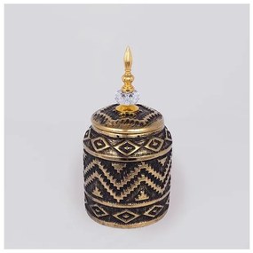 Βάζο Κεραμικό Μαύρο-Χρυσό 15x15x28.3cm 752-20357 Estheti-752-20357-Μαύρο-Χρυσό 752-20357