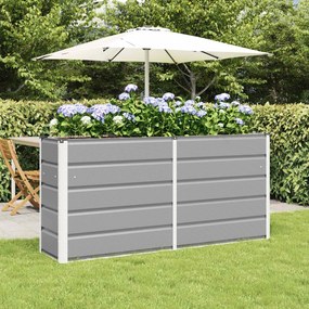 vidaXL Γλάστρα Ανοιχτό γκρι 160 x 40 x 75 εκ. Ατσάλι