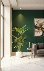 Stewehome Premium τεχνητό τροπικό δέντρο στρελίτσια σε στρογγυλή γλάστρα με 20 φύλλα Λευκό