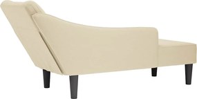 vidaXL Σαλόνι πολυθρόνας με δεξί μπράτσο Ύφασμα κρεμ