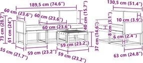 vidaXL Σειρά Καναπέ Εξωτερικού με μαξιλάρι 6 pcs