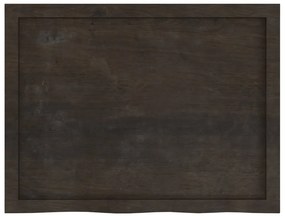vidaXL Ράφι Τοίχου Σκούρο Καφέ 80x60x(2-4) εκ. Επεξ. Μασίφ Ξύλο Δρυός