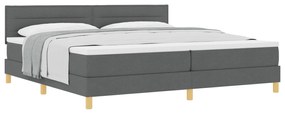 vidaXL Κρεβάτι με Στρώμα Σκούρο Γκρι 200 x 200 εκ. Ύφασμα