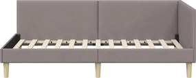 vidaXL Κρεβάτι Γωνίας Taupe 80 x 200 cm Ύφασμα