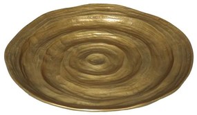 Διακοσμητικός Δίσκος Artiom 032487 35x35x4cm Gold Αλουμίνιο