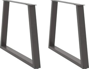 vidaXL Πόδια Τραπεζαρίας Σχήματος V 2 τεμ. Ανθρακί 100x(72-73,3) εκ. Ατσάλι