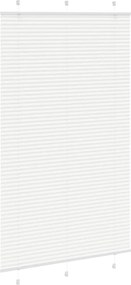 vidaXL Πλισέ περσίδα Λευκό 115x200 cm Πλάτος υφάσματος 114,4 cm