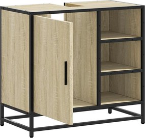 vidaXL Ντουλάπι Νιπτήρα Μπάνιου Sonoma Δρυς 65 x 33 x 60 εκ. από Τεχνητό Ξύλο