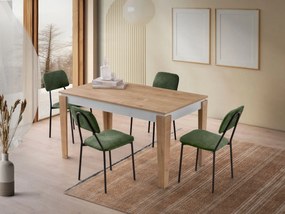 Τραπέζι Τραπεζαρίας Δρυς / Λευκό ASOS 140x80x75