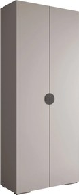 Ντουλάπα Inova IV 100 Δίφυλλη-Cashmere - Μαύρο