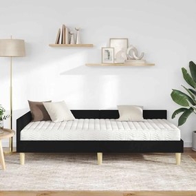 vidaXL Κρεβάτι γωνίας με στρώμα με στρώμα 2 pcs Πράσινο ύφασμα
