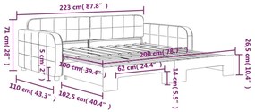 Καναπές Κρεβάτι Συρόμενος Ροζ 100x200 εκ. Βελούδινος - Ροζ