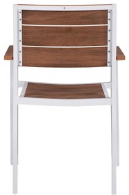 ΠΟΛΥΘΡΟΝΑ ΑΛΟΥΜΙΝΙΟΥ SAGA ΛΕΥΚΗ ΜΕ POLYWOOD HM5127.01 55x56x85Υ εκ.