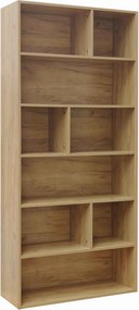 Βιβλιοθήκη Evergin pakoworld mdf σε oak απόχρωση 80x30x180εκ