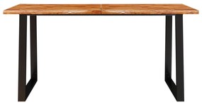 vidaXL Τραπεζαρία με Φυσικό Περίγραμμα 160x80x75 εκ Μασίφ Ξύλο Ακακίας