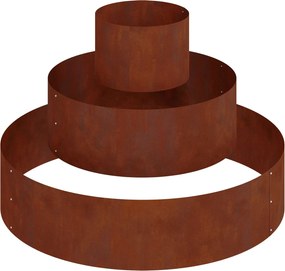 vidaXL Γλάστρα Κήπου Σκ rusty 90 x 90 x 20 εκ