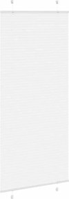 vidaXL Πλισέ περσίδα Λευκό 100x200 cm Πλάτος υφάσματος 99,4 cm