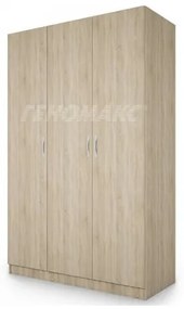 Ντουλάπα Τρίφυλλη με καθρέφτη 52x191x120, Genomax  12814-1210300526  Χρώμα  SONOMA