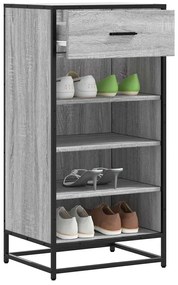 Ράφι παπουτσιών vidaXL Γκρι Sonoma 48x38x97,5 cm Κατασκευασμένο ξύλο