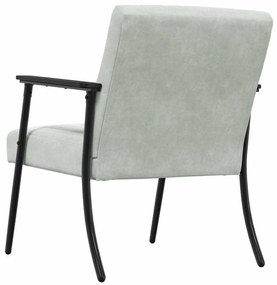 vidaXL Πολυθρόνα Ανοιχτό γκρι 59 x 75 x 78 εκ Βελούδο