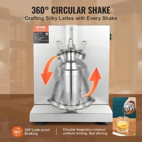 Milkshake Maker Machine 120W Electric Milk Tea Shaker Stainless Steel Commercial