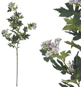 MarHome ΚΛΑΔΙ ΠΡΑΣΙΝΟ ΜΕ ΑΝΘΑΚΙΑ ΕΚΡΟΥ/ΜΩΒ - Υ76cm 24/288ΚΙΒ  00-23304-2