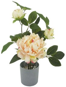 Τεχνητό Φυτό Σε Γλάστρα Παιώνια 04-00-18838 40cm Green-Somon Marhome Synthetic