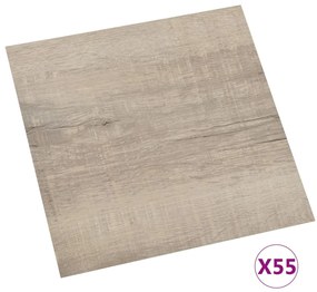 vidaXL Δάπεδο Αυτοκόλλητο Taupe 55 τεμ. 5,11 μ² από PVC
