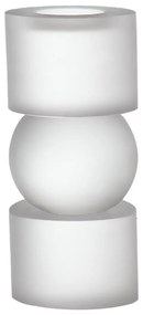 Artekko Frosted Κηροπήγιο Γυάλινο Διάφανο (8x8x18)cm Artekko 70366-SA