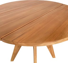 Τραπέζι Cadrada pakoworld teak ξύλο σε φυσική απόχρωση Φ80x76εκ