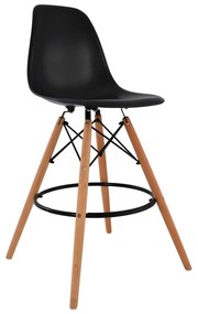 ΣΚΑΜΠΩ ΜΠΑΡ RENATA ΜΑΥΡΟ HM0173.02 Σετ 4τμχ Wood, Polypropylene