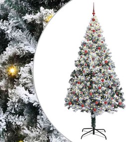 vidaXL Τεχνητό Χριστουγεννιάτικο Δέντρο με 300 LED Λευκό 240 cm