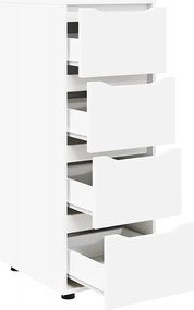 vidaXL Ντουλάπι αποθήκευσης Λευκό 40 x 48 x 105 εκ Επεξεργασμένο ξύλο