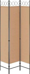 vidaXL 3-Panel Room Divider Μπεζ 120 x 200 cm Ύφασμα