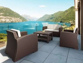 Καναπές Monaco 2Θέσιος Brown Πολυπροπυλενίου 140X79X79εκ.