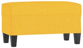 vidaXL Πάγκος Ανοιχτό Κίτρινο 70 x 35 x 41 εκ. Υφασμάτινος