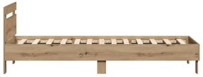 vidaXL Πλαίσιο Κρεβατιού Artisan Oak 90 x 200 cm Επεξεργασμένο ξύλο