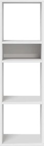 vidaXL Βιβλιοθήκη με 5 Ράφια Λευκή 34x31x112 εκ. Επεξεργασμένο Ξύλο