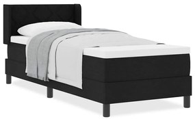 vidaXL Κρεβάτι box spring με στρώμα με στρώμα Μαύρο 80 x 200 cm