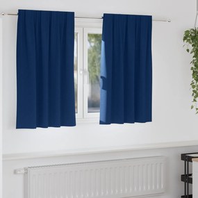 vidaXL Κουρτίνες 2 pcs Σκούρο Μπλε 140 x 140 cm Πολυεστέρας