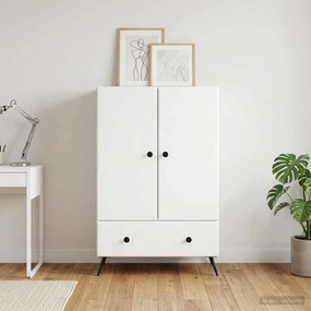 vidaXL Πλαϊνό γραφείο Λευκό 66 x 34,5 x 95 εκ. Επεξεργασμένο Ξύλο