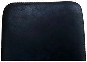 Καρέκλα Τραπεζαρίας ArteLibre SELVA Vintage Μαύρο PU/Μέταλλο 43x57x81cm