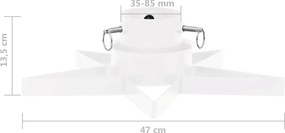 vidaXL Βάση Χριστουγεννιάτικου Δέντρου Λευκή 47 x 47 x 13,5 εκ.