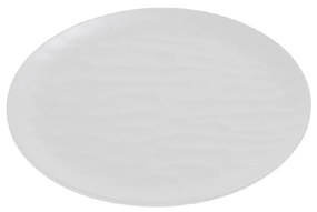 Πιάτο Μελαμίνης Ρηχό Στρογγυλό 25εκ. Wavy Matte White ESPIEL MLW345K48-6