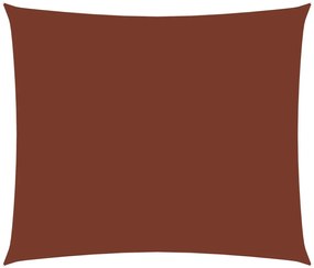 135387 vidaXL Πανί Σκίασης Ορθογώνιο Τερακότα 6 x 7 μ. από Ύφασμα Oxford Καφέ, 1 Τεμάχιο