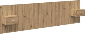 vidaXL Κεφαλή κρεβατιού με κομοδίνο 3 pcs Artisan Oak